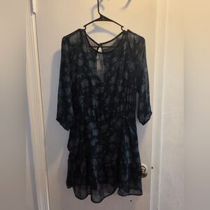 Abercrombie & Fitch Black And Blue Floral Dress